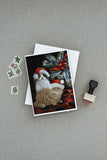 Cat Kitty Glitter Christmas Greeting Cards and Envelopes Pack of 8