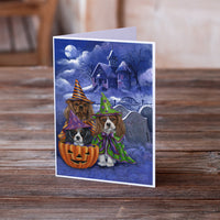 Cavalier Spaniel Halloween House Greeting Cards and Envelopes Pack of 8