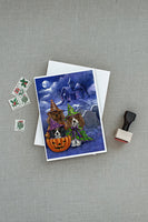 Cavalier Spaniel Halloween House Greeting Cards and Envelopes Pack of 8