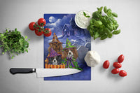 Cavalier Spaniel Halloween House Glass Cutting Board Large PPP3064LCB