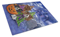 Buy this Cavalier Spaniel Halloween House Glass Cutting Board Large PPP3064LCB