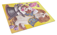 Buy this Cavalier Spaniel Easter Magic Glass Cutting Board Large PPP3065LCB