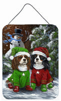 Buy this Cavalier Spaniel Snowman Christmas Wall or Door Hanging Prints PPP3067DS1216