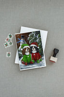 Cavalier Spaniel Snowman Christmas Greeting Cards and Envelopes Pack of 8