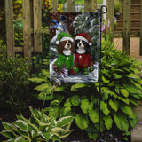 Cavalier Spaniel Snowman Christmas Flag Garden Size PPP3067GF