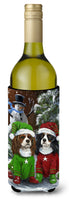 Buy this Cavalier Spaniel Snowman Christmas Wine Bottle Hugger PPP3067LITERK