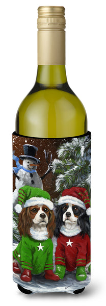 Buy this Cavalier Spaniel Snowman Christmas Wine Bottle Hugger PPP3067LITERK