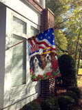 Cavalier Spaniel USA Flag Canvas House Size PPP3069CHF