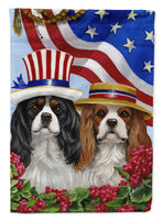 Buy this Cavalier Spaniel USA Flag Canvas House Size PPP3069CHF