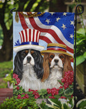 Cavalier Spaniel USA Flag Garden Size PPP3069GF