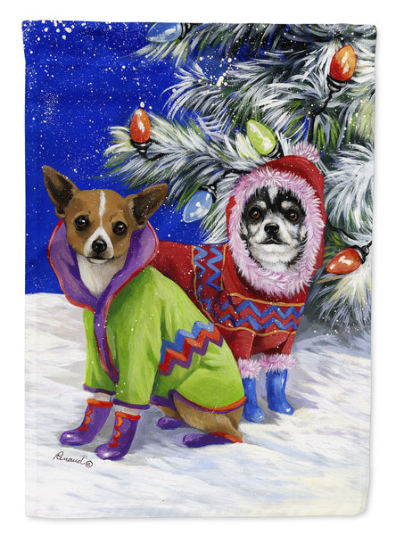 Buy this Chihuahua Christmas Snowflakes Flag Canvas House Size PPP3071CHF