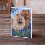 Chow Chow Meadow Greeting Cards and Envelopes Pack of 8
