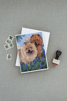 Chow Chow Meadow Greeting Cards and Envelopes Pack of 8