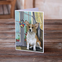 Corgi Suncatcher Greeting Cards and Envelopes Pack of 8