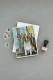 Corgi Suncatcher Greeting Cards and Envelopes Pack of 8