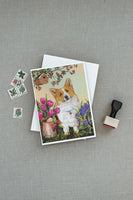 Corgi Sunshine Greeting Cards and Envelopes Pack of 8