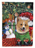 Buy this Corgi Under my Christmas Tree Flag Canvas House Size PPP3078CHF