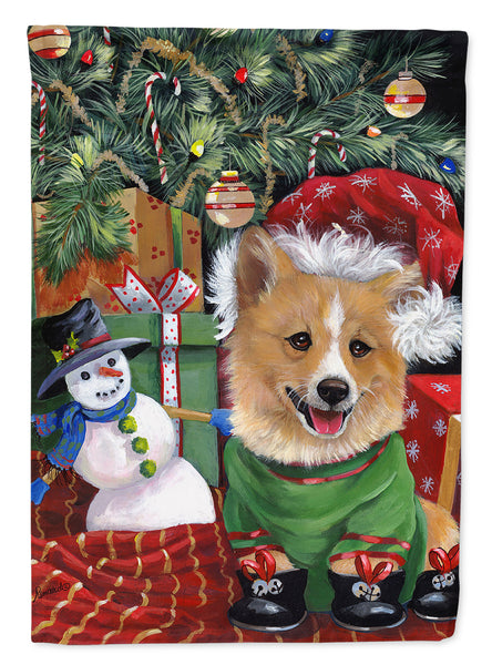 Buy this Corgi Under my Christmas Tree Flag Canvas House Size PPP3078CHF