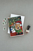 Corgi Under my Christmas Tree Greeting Cards and Envelopes Pack of 8