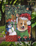 Corgi Under my Christmas Tree Flag Garden Size PPP3078GF