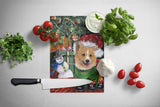 Corgi Under my Christmas Tree Glass Cutting Board Large PPP3078LCB