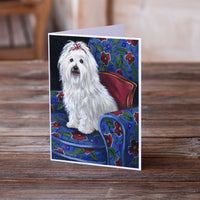 Coton De Tulear Royalty Greeting Cards and Envelopes Pack of 8