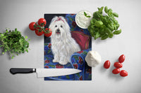 Coton De Tulear Royalty Glass Cutting Board Large PPP3079LCB
