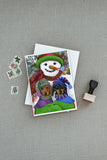 Dachshund Christmas Frosty and Company Greeting Cards and Envelopes Pack of 8
