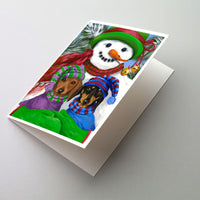 Buy this Dachshund Christmas Frosty and Company Greeting Cards and Envelopes Pack of 8