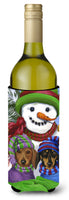 Buy this Dachshund Christmas Frosty and Company Wine Bottle Hugger PPP3081LITERK