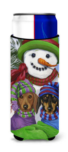 Buy this Dachshund Christmas Frosty and Company Ultra Hugger for slim cans PPP3081MUK