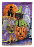 Buy this Dachshund Halloween Haunted House Flag Canvas House Size PPP3082CHF