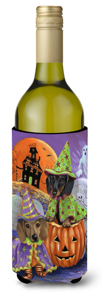 Buy this Dachshund Halloween Haunted House Wine Bottle Hugger PPP3082LITERK