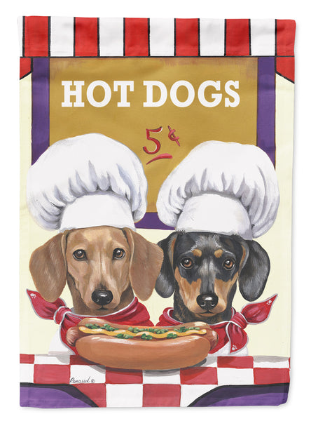 Buy this Dachshund Hot Dog Stand Flag Garden Size PPP3083GF