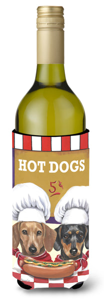 Buy this Dachshund Hot Dog Stand Wine Bottle Hugger PPP3083LITERK