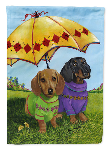 Buy this Dachshund Hot Doggies Flag Canvas House Size PPP3084CHF