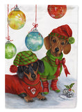 Buy this Dachshund Christmas Jingle Flag Canvas House Size PPP3085CHF