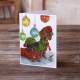 Dachshund Christmas Jingle Greeting Cards and Envelopes Pack of 8