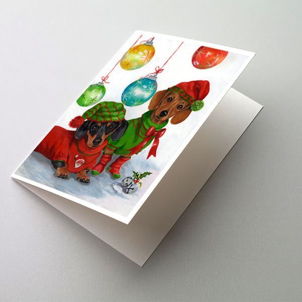 Buy this Dachshund Christmas Jingle Greeting Cards and Envelopes Pack of 8
