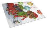 Buy this Dachshund Christmas Jingle Glass Cutting Board Large PPP3085LCB