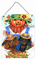 Buy this Dachshund Fall Scarecrow Wall or Door Hanging Prints PPP3086DS1216
