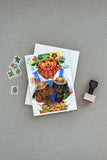 Dachshund Fall Scarecrow Greeting Cards and Envelopes Pack of 8