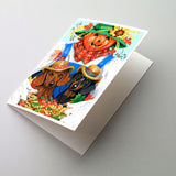 Buy this Dachshund Fall Scarecrow Greeting Cards and Envelopes Pack of 8