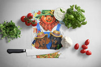 Dachshund Fall Scarecrow Glass Cutting Board Large PPP3086LCB