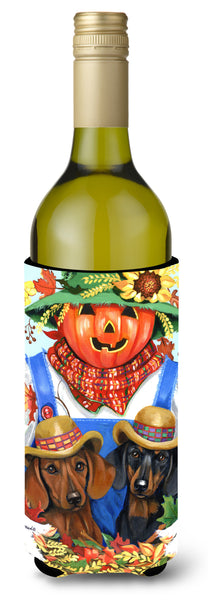 Buy this Dachshund Fall Scarecrow Wine Bottle Hugger PPP3086LITERK