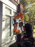 Dachshund Thanksgiving Pilgrims Flag Canvas House Size PPP3087CHF