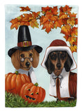 Buy this Dachshund Thanksgiving Pilgrims Flag Canvas House Size PPP3087CHF