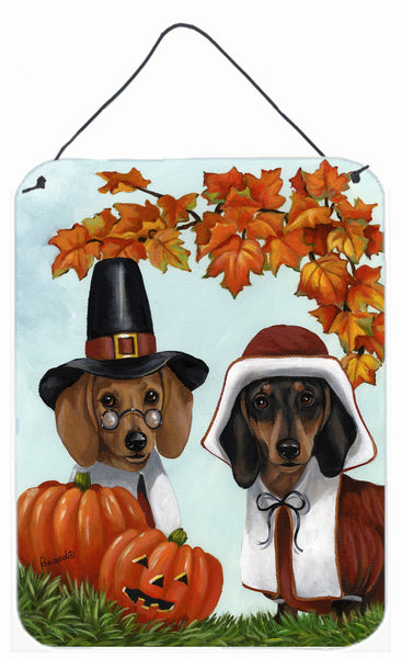 Buy this Dachshund Thanksgiving Pilgrims Wall or Door Hanging Prints PPP3087DS1216