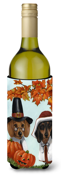 Buy this Dachshund Thanksgiving Pilgrims Wine Bottle Hugger PPP3087LITERK