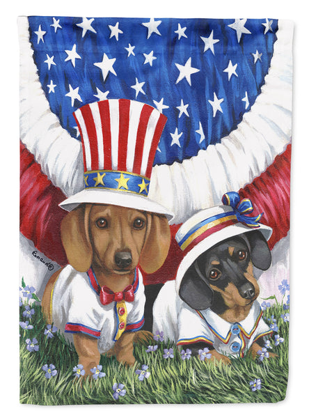Buy this Dachshund USA Flag Canvas House Size PPP3088CHF